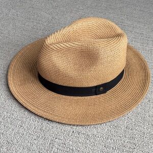 Sunday Afternoons Tan Fedora Hat with Black Band, UPF 50+ Medium